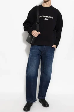Emporio Armani NAVY BLUE Sweatshirt with logo