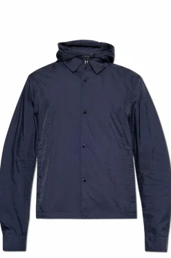 Emporio Armani NAVY BLUE Jacket with detachable hood