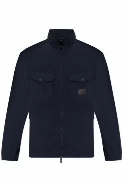 Emporio Armani NAVY BLUE Jacket with logo patch