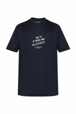 Emporio Armani NAVY BLUE T-shirt with logo
