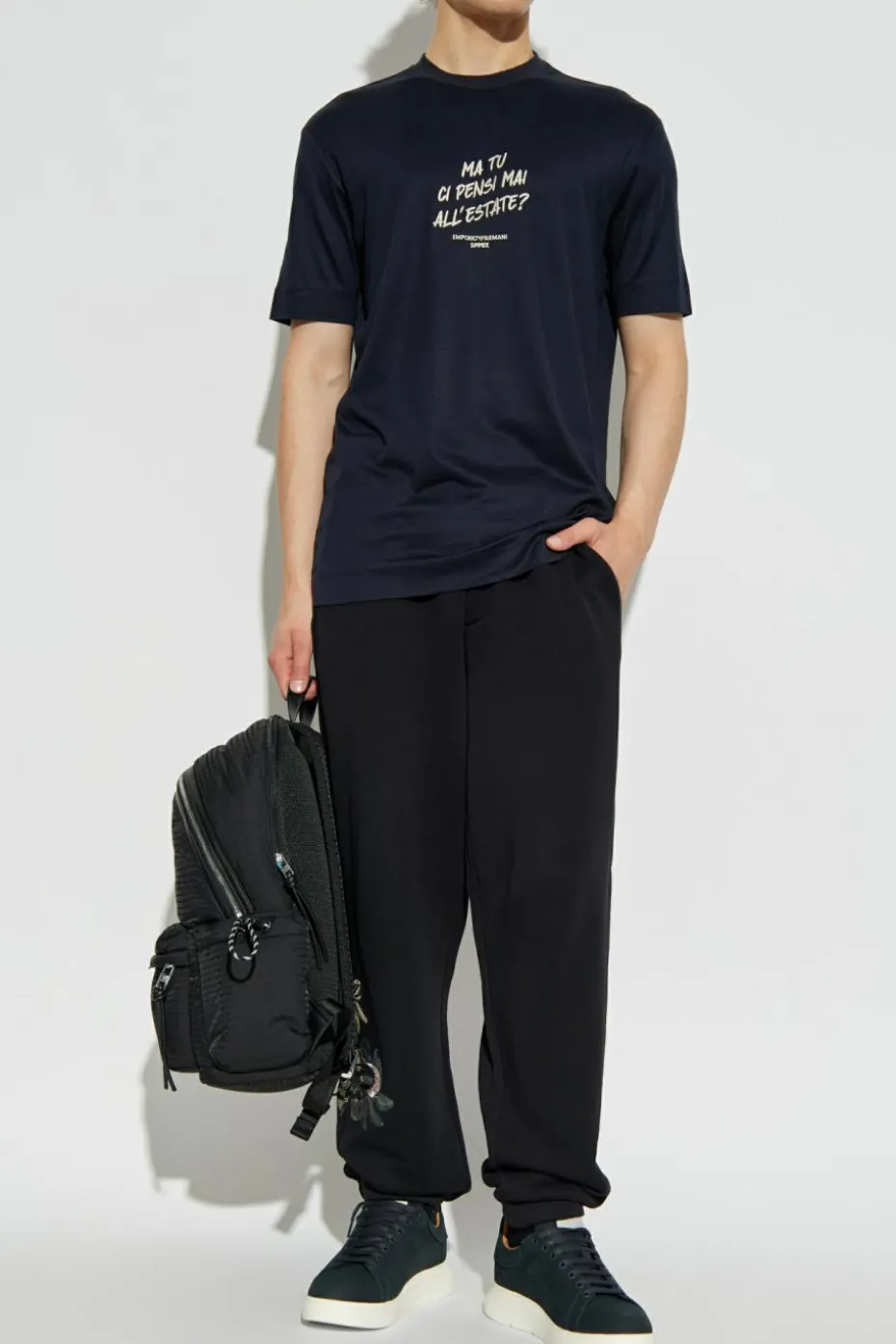 Emporio Armani NAVY BLUE T-shirt with logo