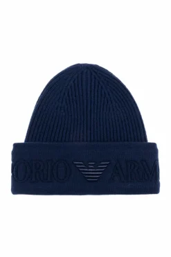 Emporio Armani NAVY BLUE Wool beanie