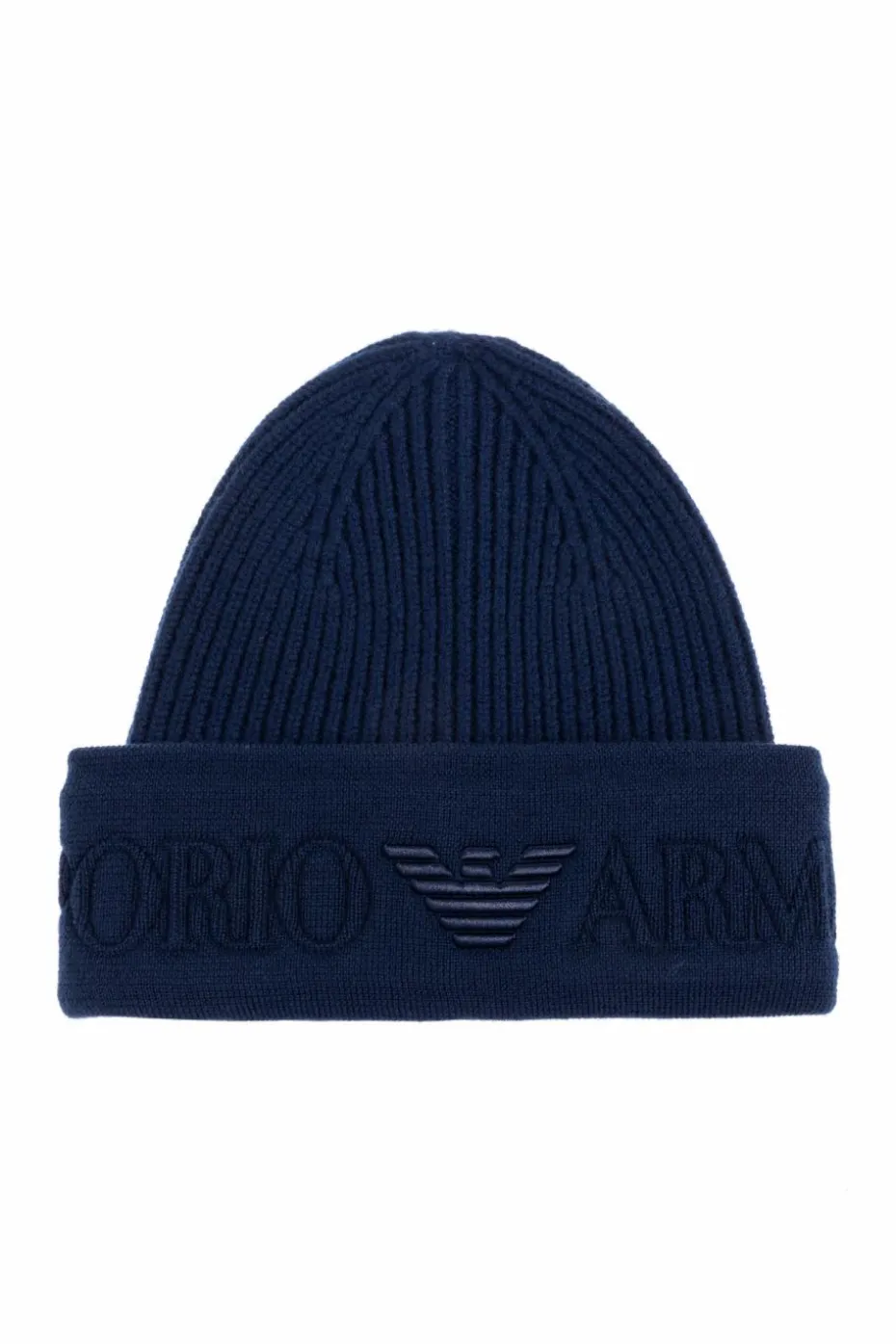 Emporio Armani NAVY BLUE Wool beanie