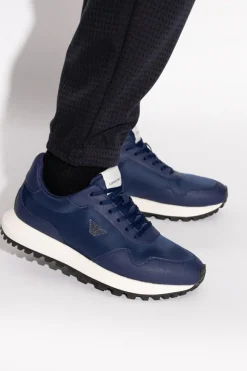 Emporio Armani NAVY BLUE Sports shoes with logo