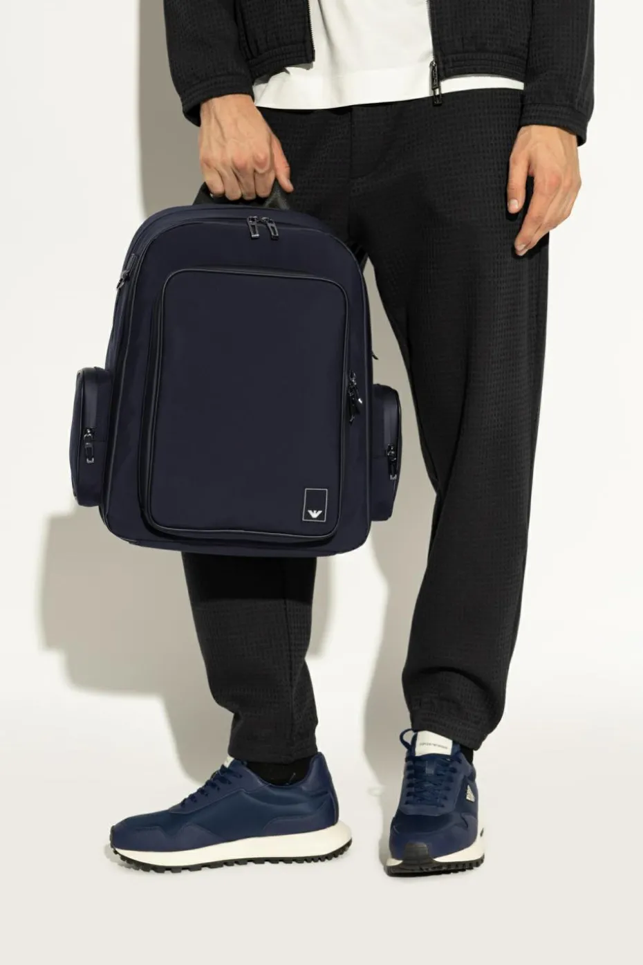 Emporio Armani NAVY BLUE Backpack with logo