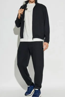Emporio Armani NAVY BLUE Sweatshirt with stand-up collar