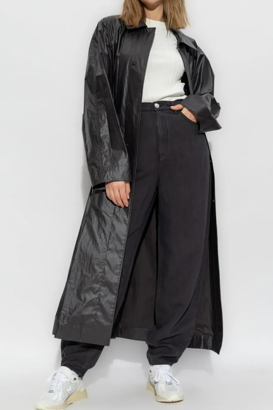 Emporio Armani NAVY BLUE High-waisted pants