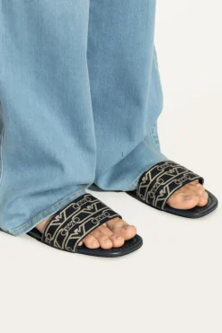 Emporio Armani NAVY BLUE Logo slides