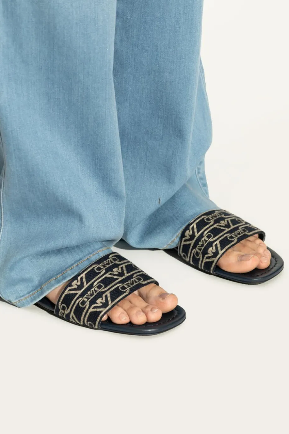 Emporio Armani NAVY BLUE Logo slides