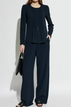 Emporio Armani NAVY BLUE Wide-leg pants