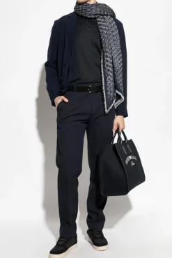 Emporio Armani NAVY BLUE Creased pants