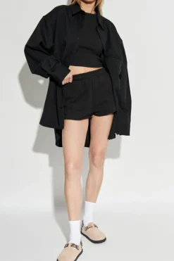 ENTIRE STUDIOS BLACK Shorts Micro