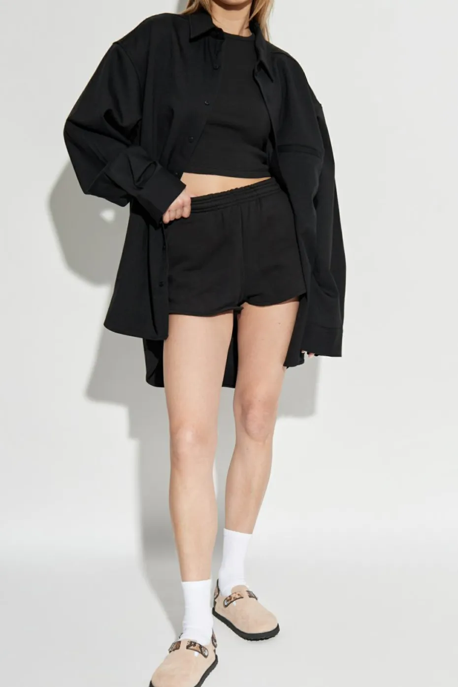 ENTIRE STUDIOS BLACK Shorts Micro
