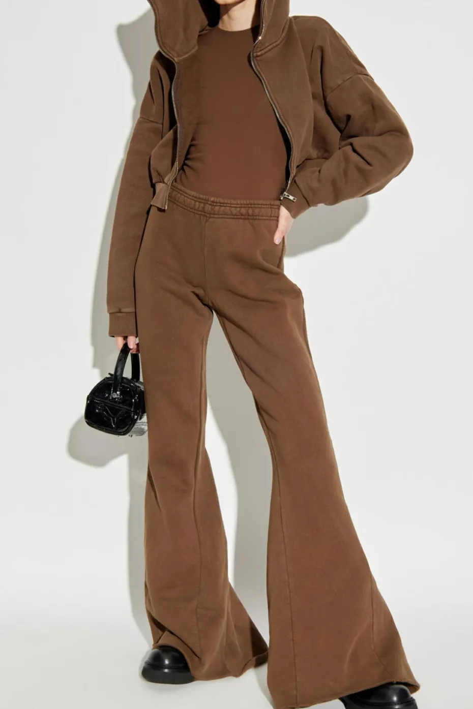 ENTIRE STUDIOS BROWN Long sleeve bodysuit