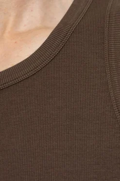 ENTIRE STUDIOS BROWN Ribbed top