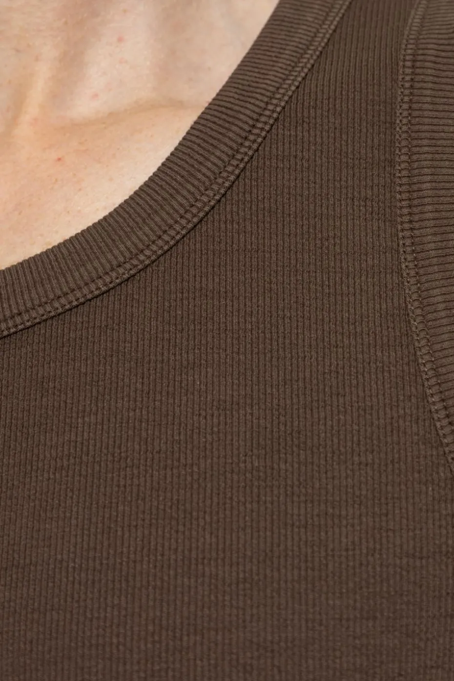 ENTIRE STUDIOS BROWN Ribbed top