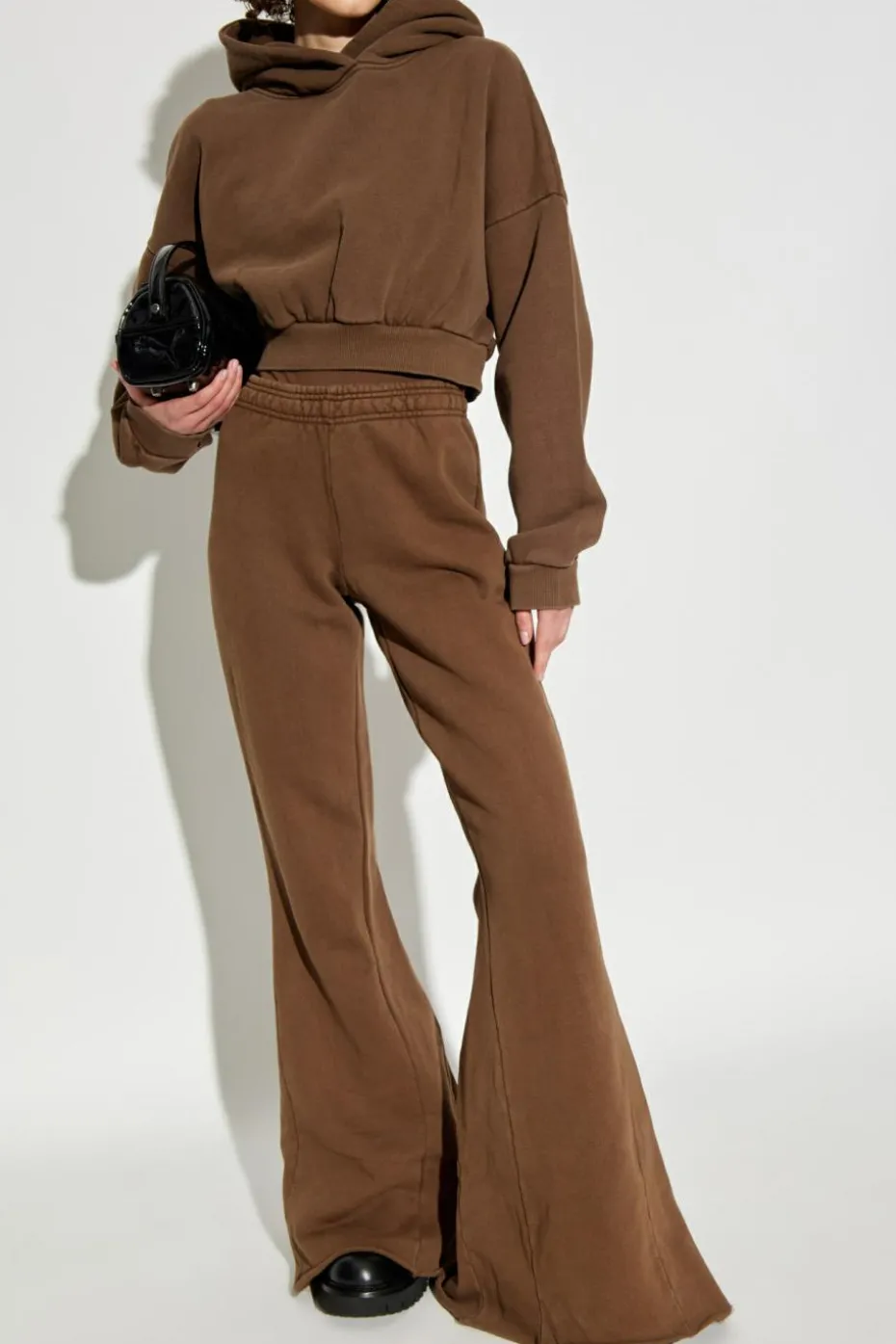 ENTIRE STUDIOS BROWN Short hoodie
