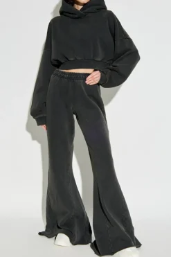 ENTIRE STUDIOS GREY Cropped hoodie