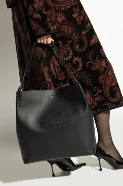 Etro BLACK Bag 'Libre L' in 'shopper' style