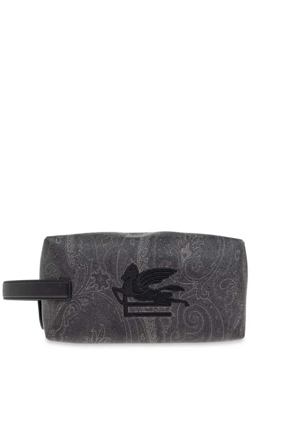 Etro BLACK Cosmetic bag with embroidered logo