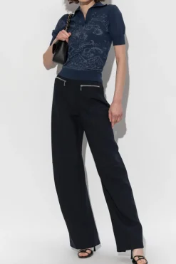 Etro BLACK High-waisted pants