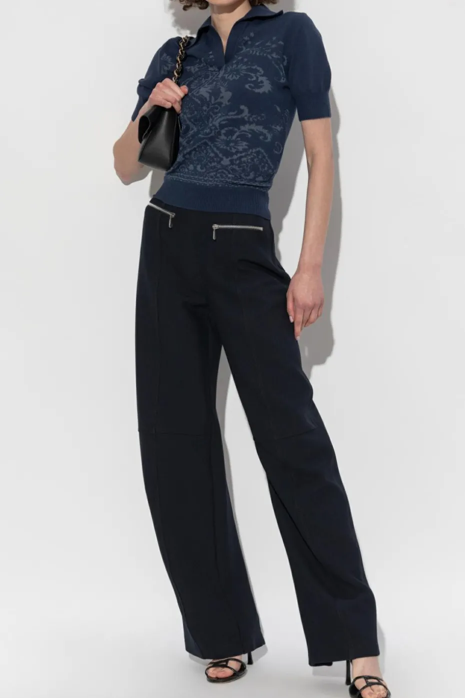 Etro BLACK High-waisted pants