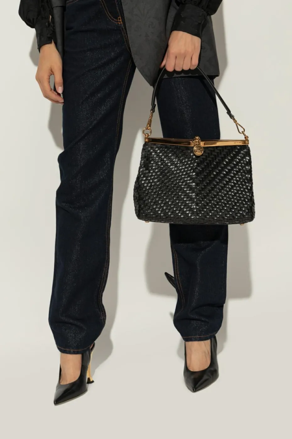 Etro BLACK Shoulder bag Vela Medium