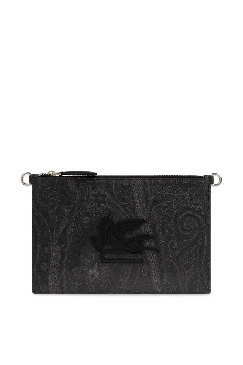 Etro BLACK Shoulder bag with logo-shaped patch