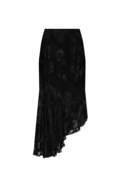Etro BLACK Skirt with lace trim