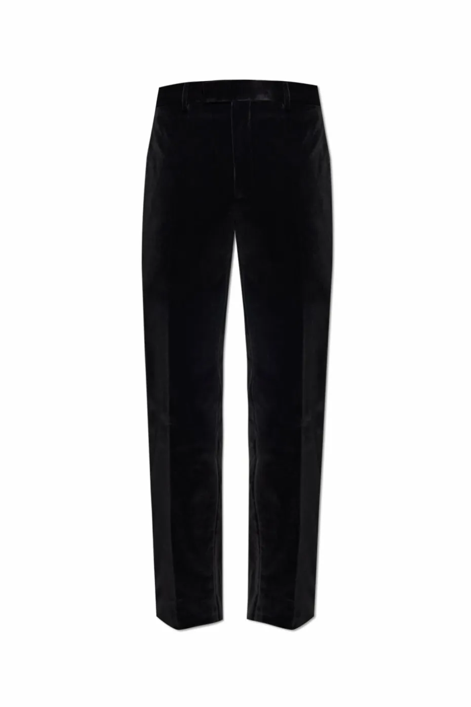 Etro BLACK Velvet pants with side stripes