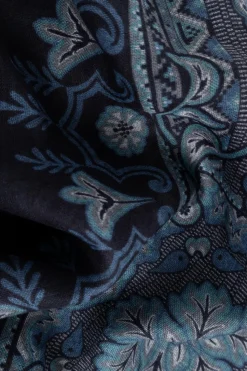 Etro BLUE Patterned scarf