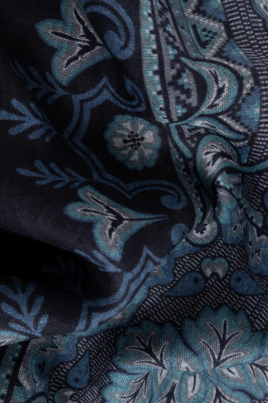Etro BLUE Patterned scarf