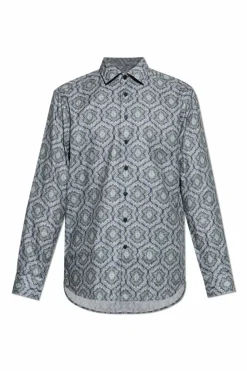 Etro BLUE Patterned shirt