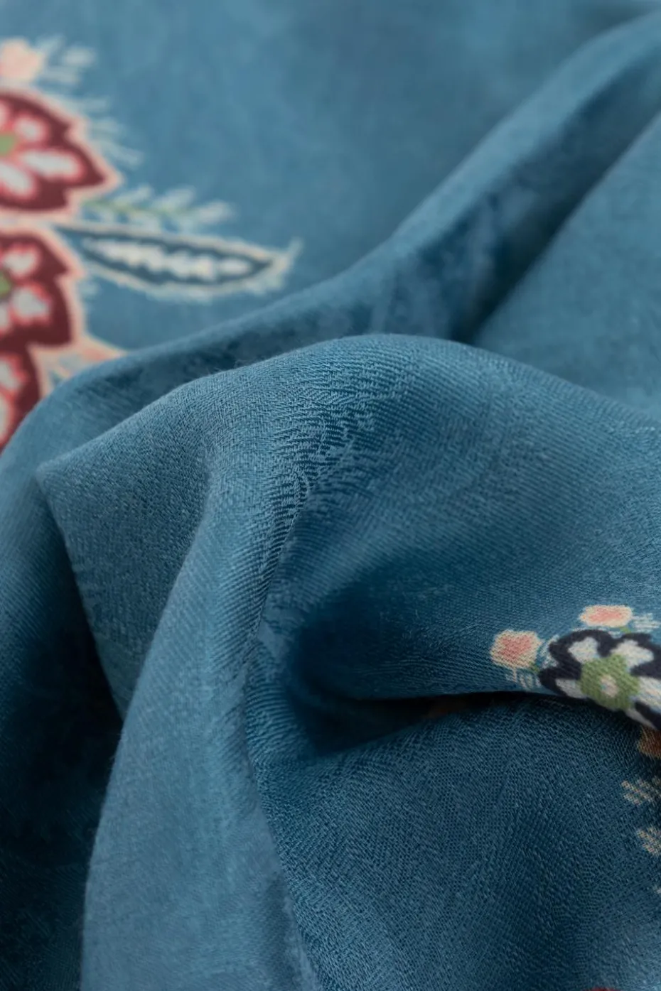 Etro BLUE Scarf with decorative pattern