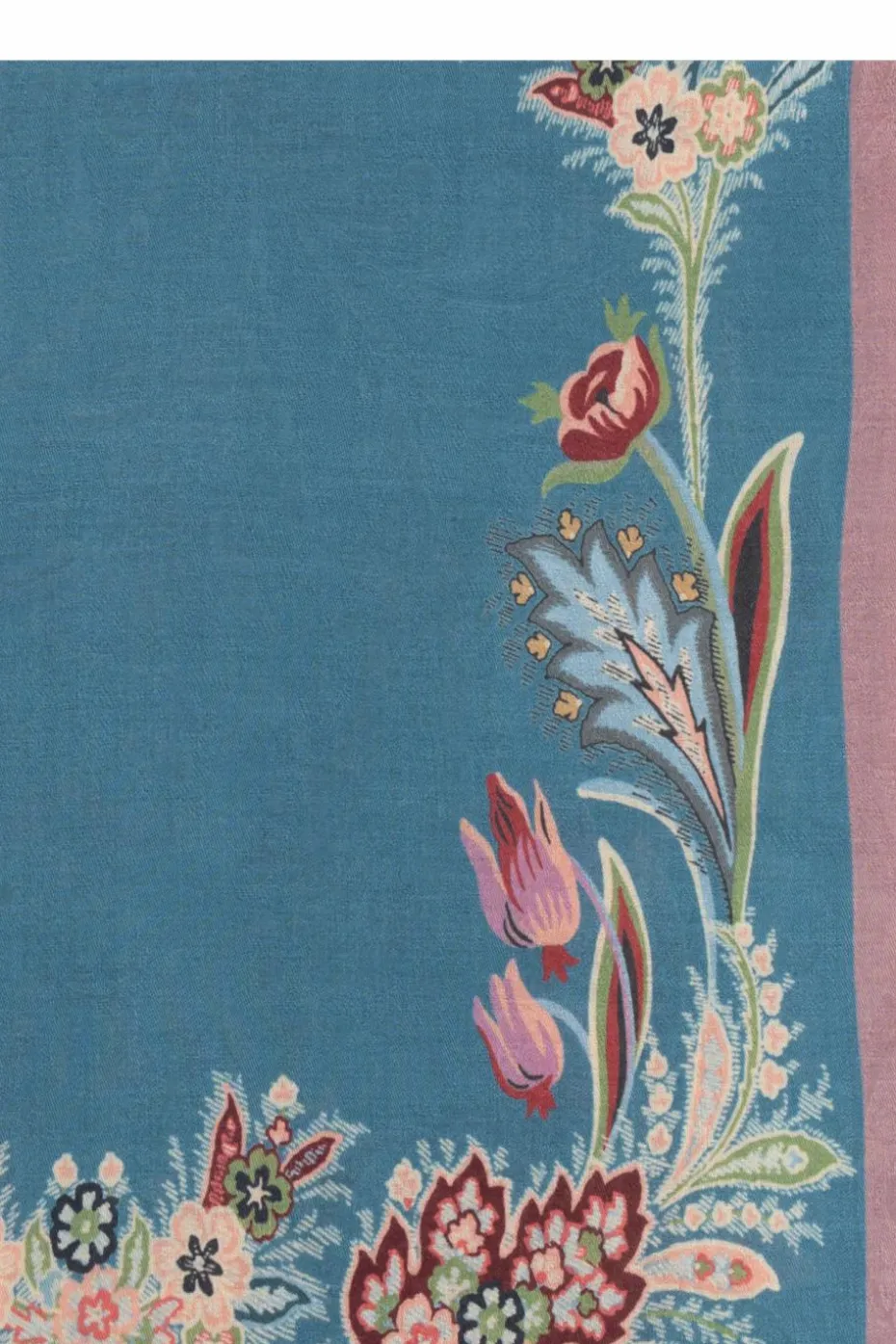 Etro BLUE Scarf with decorative pattern