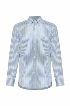 Etro BLUE Shirt with striped pattern