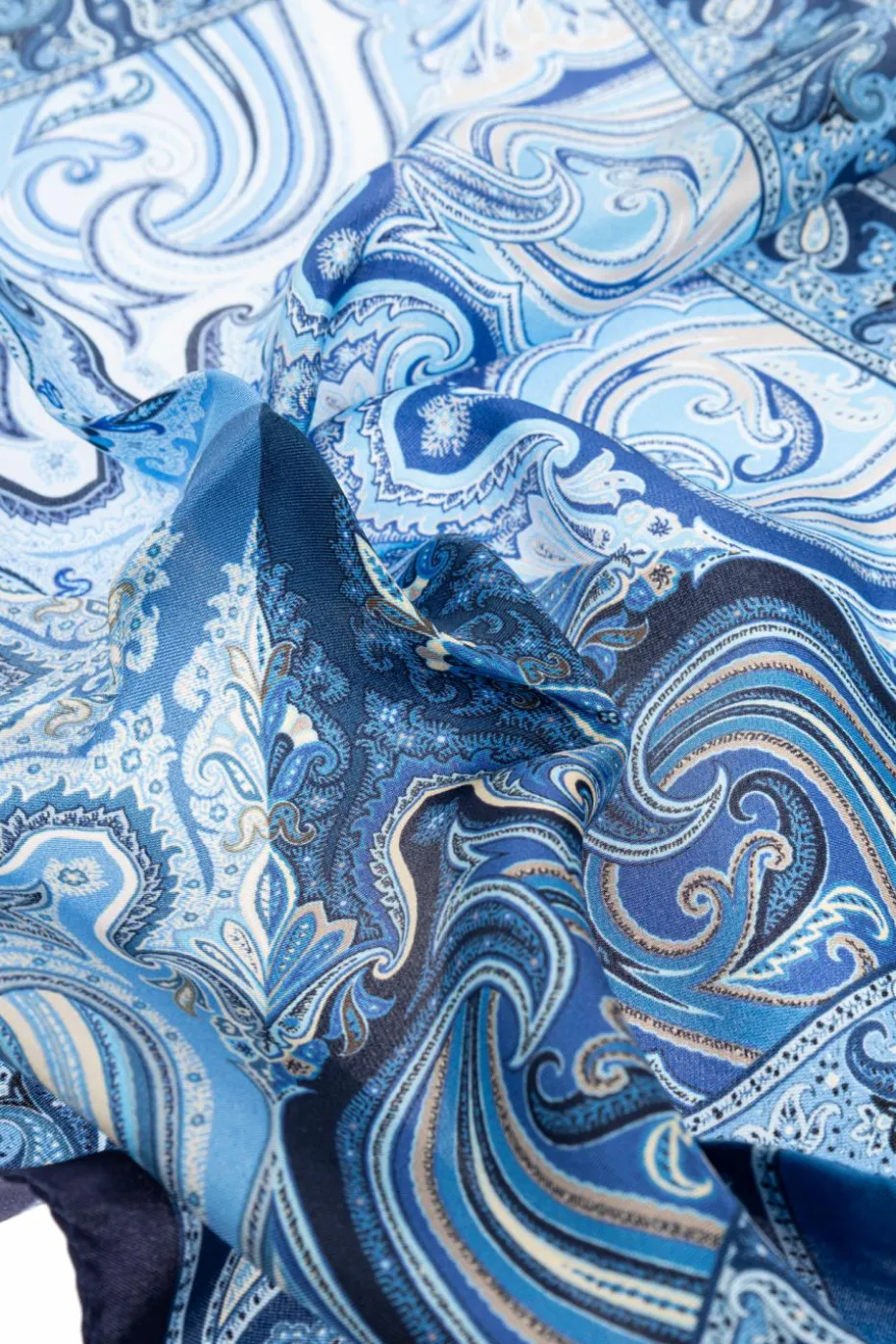 Etro BLUE Silk pocket square