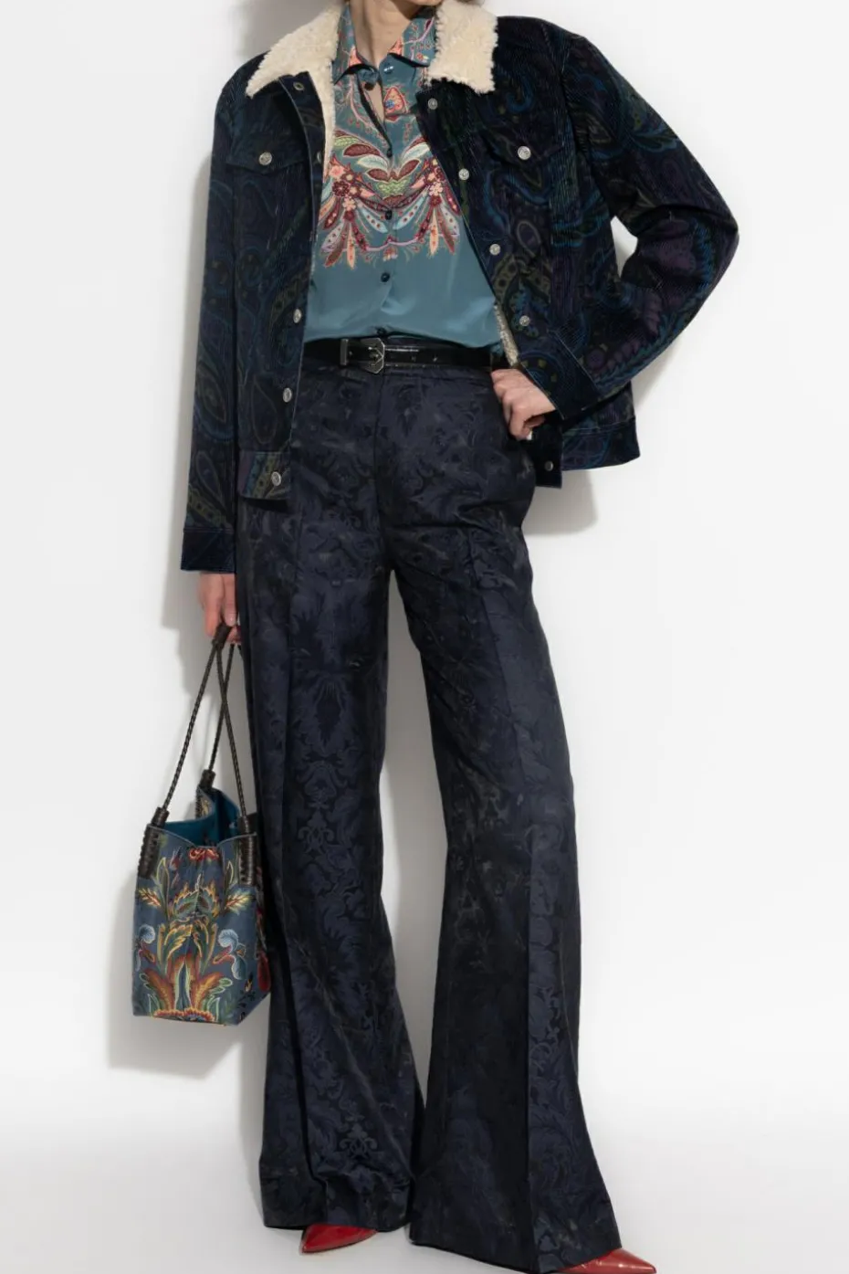 Etro BLUE Silk shirt