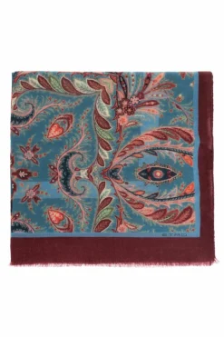Etro BLUE Wool scarf