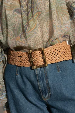 Etro BROWN Braided belt