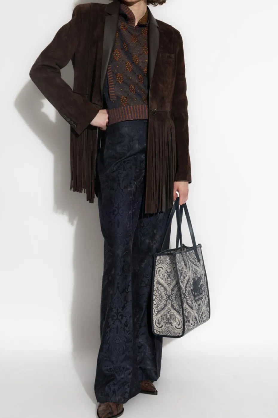 Etro BROWN Leather jacket