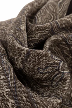 Etro BROWN Scarf with decorative pattern