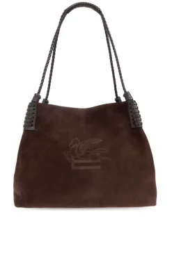 Etro BROWN Suede shoulder bag