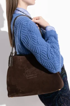 Etro BROWN Suede shoulder bag