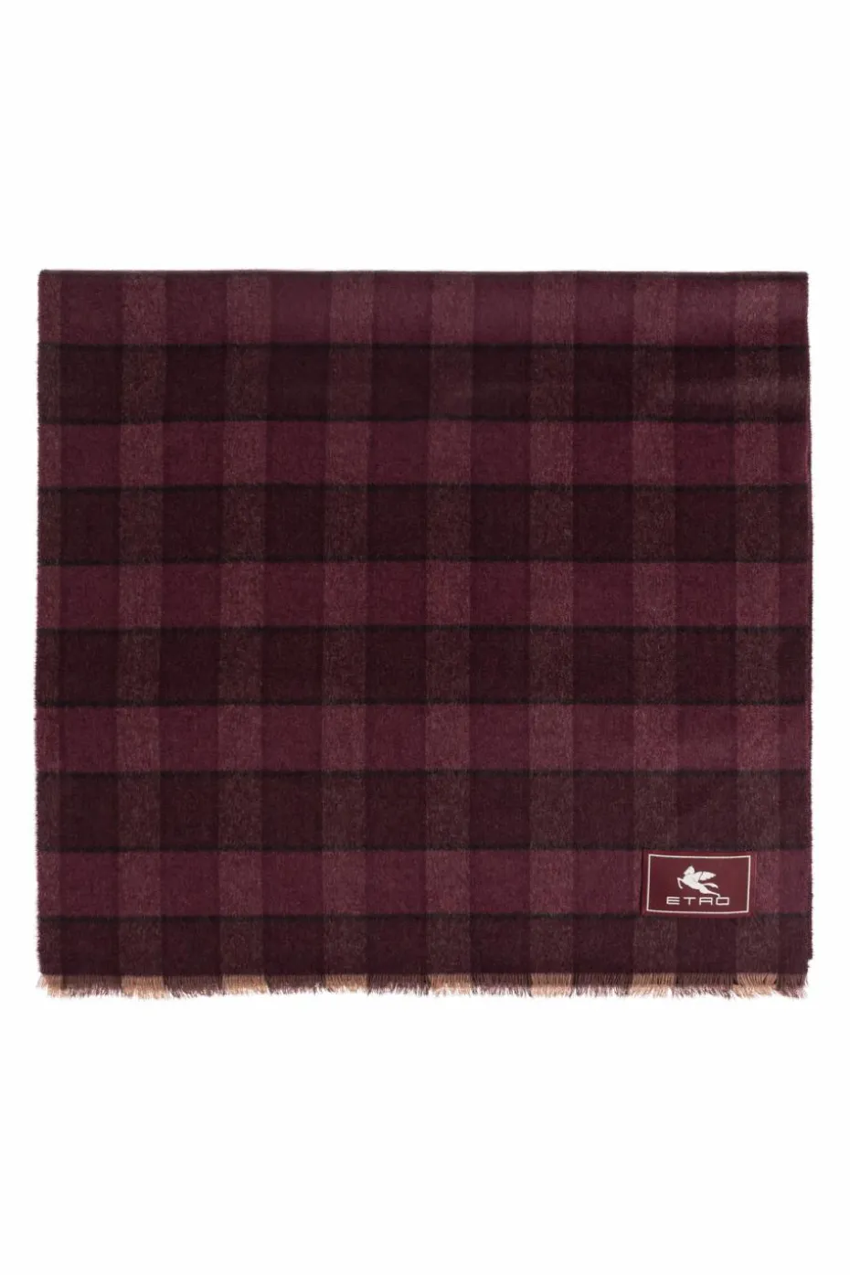 Etro BURGUNDY Checked scarf