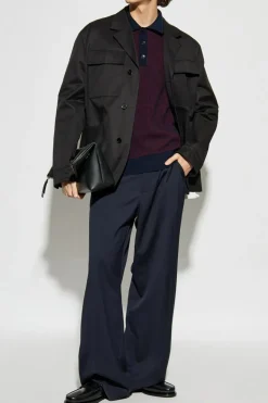 Etro BURGUNDY Long-sleeve polo