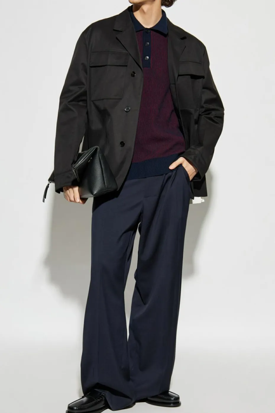 Etro BURGUNDY Long-sleeve polo