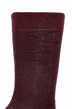 Etro BURGUNDY Patterned socks