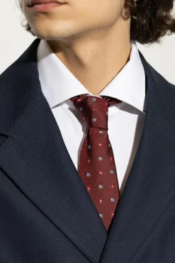 Etro BURGUNDY Patterned tie