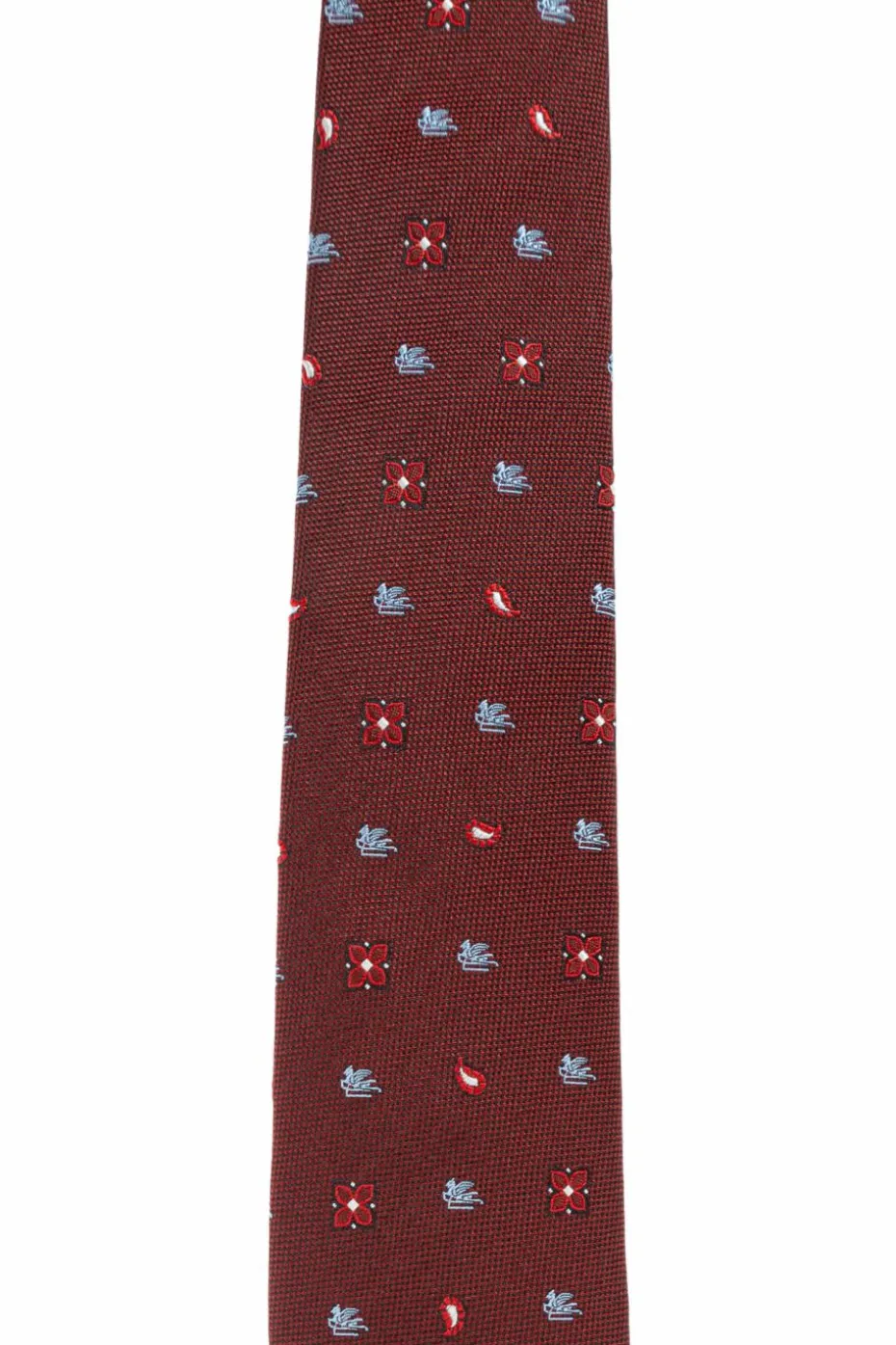 Etro BURGUNDY Patterned tie